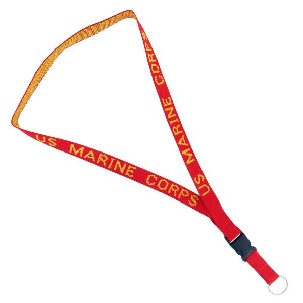 Marine Corps Key Lanyard - red with U.S. Marine Corp in gold letters Online Sale - Image 2