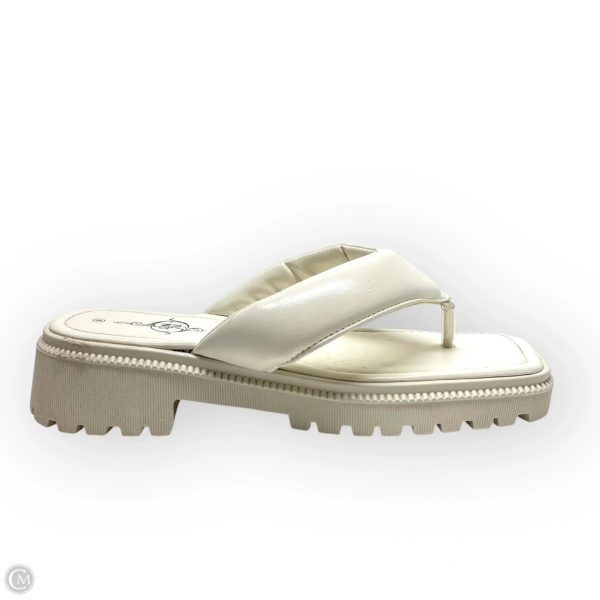 Sandals Heels Platform By Cme In White, Size: 8 Online
