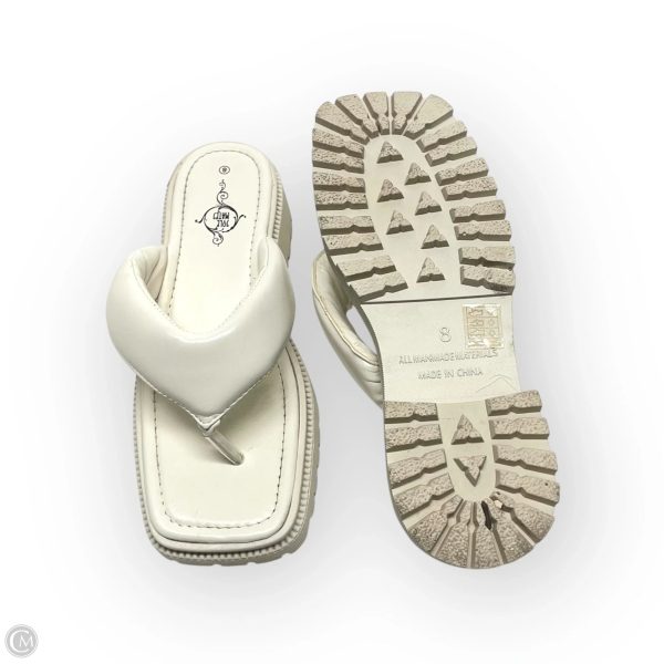 Sandals Heels Platform By Cme In White, Size: 8 Online - Image 3