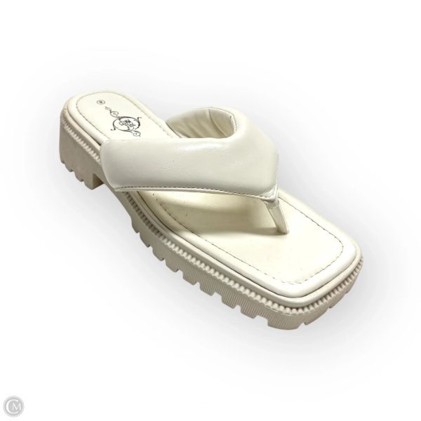 Sandals Heels Platform By Cme In White, Size: 8 Online - Image 2