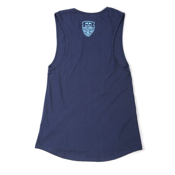 Red Bull Day In The Dirt Down South  22 Fastest Party Women s Muscle Tank - Navy For Sale - Image 2