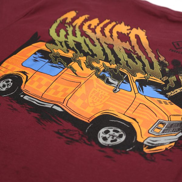 Cashed Tee - Maroon Fashion - Image 4