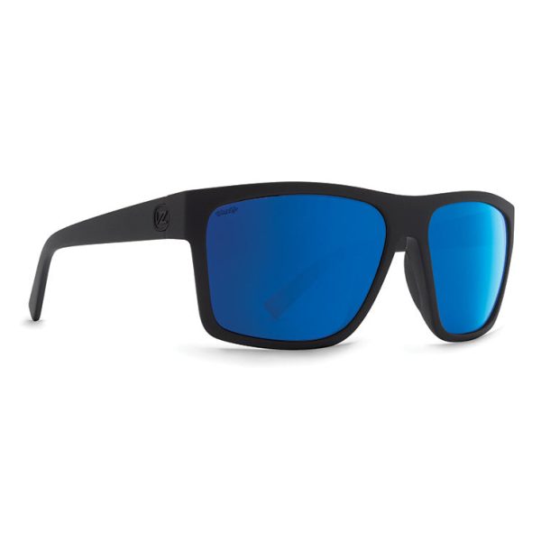 VonZipper Dipstick Polarized Sunglasses - Black Satin Wildlife Blue Flash Sale
