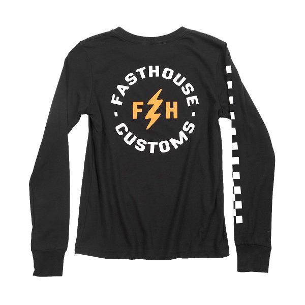 Easy Rider Long Sleeve Youth Tee - Black Online Sale